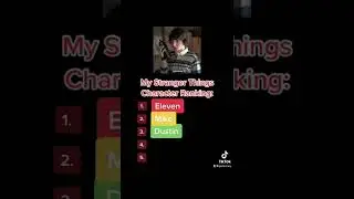 My ranking! #strangerthings #eleven #el #mike #dustin #joyce #lucas #ranking #netflix #shorts