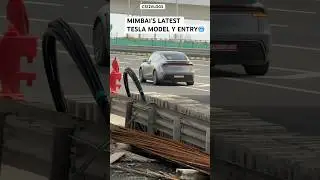 MUMBAI&rsquo;S LATEST TESLA MODEL Y ENTRY IN MUMBAI TRAFFIC #SHORTS#INDIA#CAR#tesla