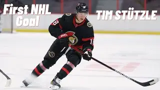 Tim St&uuml;tzle #18 (Ottawa Senators) first NHL goal Jan 16, 2021
