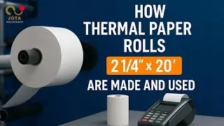How Thermal Paper Rolls 2 1/4&Prime; &times; 20&prime; Are Made | Inside POS Paper Roll Production