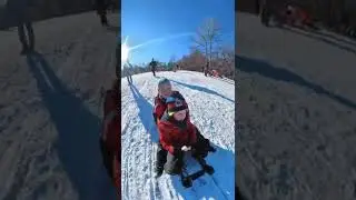 Normafa sledding￼😂👶#hungary #snow #snowfall #360camera #instagram #insta360