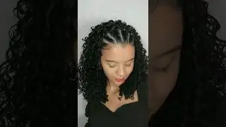 Penteado com el&aacute;stico cabelo cacheado 🥱💗  #cabelocacheado #penteados #cachos