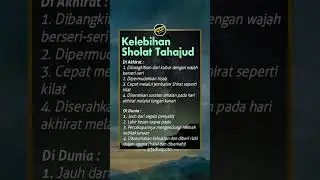 Kelebihan Sholat Tahajud || Kutipan Harian #15 #shorts #quotes  #tahajjud #sholawat