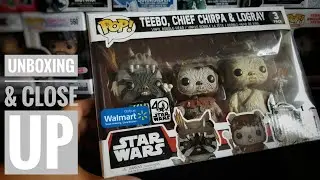 Teebo, Chief Chirpa & Logray Ewok 3 Pack Star Wars Funko POP Walmart Exclusive | UNBOXING