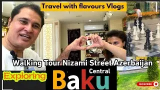 Walking Through Central Baku | Exploring Nizami Street | Street Food & New Friends 🇦🇿✨