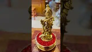 Brass Krishna with Uruli & Manjadikuru | Vishukani Decor | Alackal Bell Metals Mannar | 9447908799