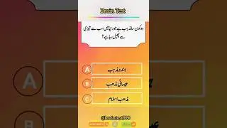 quiz in urdu Islamic |brain test #shorts #shortfeed #quiz