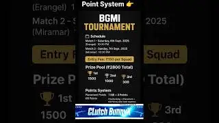 BGMI Tournament 2025 | Squad Matches | Prize Pool ₹2800 | Register Now! #indiangamingleague #bgmi