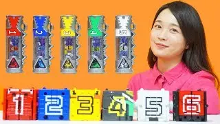 파워레인저 애니멀포스 큐브 1호-5호 다이노셀 사운드 장난감 놀이 Power rangers toys