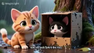 🌈 &ldquo;बारिश में बिछड़े नन्हे बिल्ली के बच्चे | Emotional Cat Story for Kids 🐱❤️&rdquo;