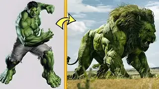 Avengers But Lion 🦁 AVENGERS All -  CHARACTERS ( Marvel - DC ) #avengers #marvel 