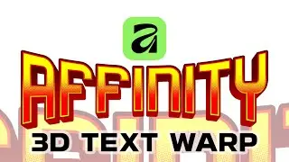 Tutorial Affinity Canva, Cara Membuat Desain 3D text Warp