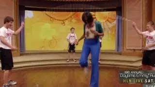 First lady shows off jump rope skills