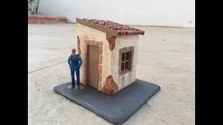 Construcci&oacute;n caseta guarda-agujas escala 1:32. Railway shelter construction 1:32 scale.
