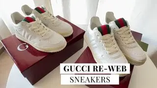 Gucci Re-Web Leather Sneakers for Men & Women | daisyenroute #luxuryunboxing #luxuryshopping