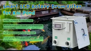 20m3/h Rotary Drum Filter for 5300 Gallons Koi Pond.#koi #koifish #koipond #aquaculture