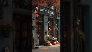 Autumn Forest Evening Jazz 🍁 Outdoor Coffee Ambience ~ Smooth Background Tunes