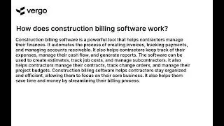 Understanding Construction Billing Software