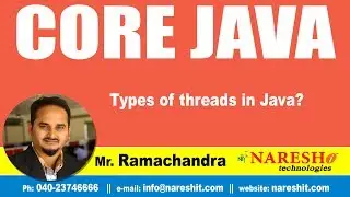 Types of threads in Java? | Core Java Tutorial | by Mr.Ramachandra