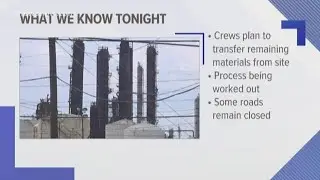 Officials prepare to remove remaining butadiene from storage tanks at TPC Group plant
