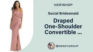 Social Bridesmaid Draped One-Shoulder Convertible Maxi Slip Dress Review