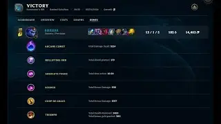 Aurelion sol 13/1/5 Arcane comet Triple MANA Build BURN (new)