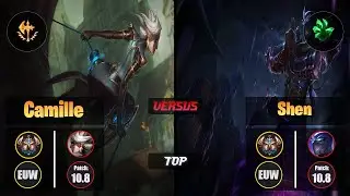 Challenger CAMILLE [Conqueror] (Top) VS  SHEN - Challenger EUW Patch 10.8