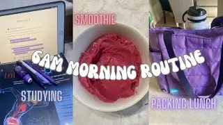 6AM MORNING ROUTINE⋇⋆✦⋆⋇(STUDYING, SMOOTHIE, GWRM)⋇⋆✦⋆⋇