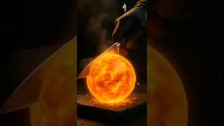 Molten Sun ASMR Slicing &ndash; Hypnotic Lava Sphere Cut in 4K #relaxing #shorts