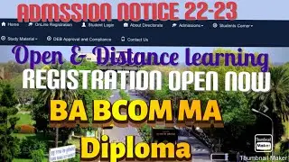 admission notice 22-23, Open and Distance learning, Guru Nanak Dev University, registration open now