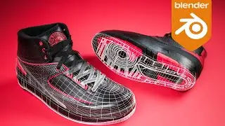 3D Modeling Jordan 2 Sneakers in Blender Full breakdown