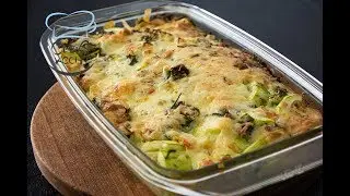 Запеканка из цуккини, запеченная с сыром Гауда | рецепт