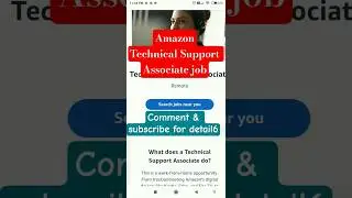 Amazon Technical support Jib| 12th grade, no technical, #workfromanywhere #remotejobs #amazonjob
