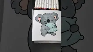 Smooth kawaii koala drawing 🐨 ASMR#asmr #art #drawing #shorts #kawaii