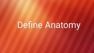 Define Anatomy / what is Anatomy