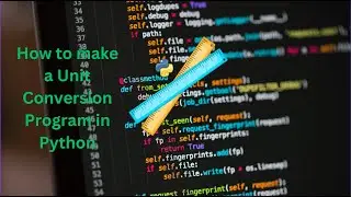 Simple Unit Conversion Program in Python