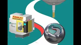 Programma di prova macchina 5assi creato con SprutCAM. CNC Fanuc Robodrill + rotobascula Nikken