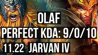 OLAF vs JARVAN IV (JNG) | 9/0/10, Legendary | EUW Master | 11.22