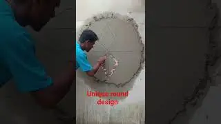 unique round (part 1) design#youtubeshorts #viral #plastering