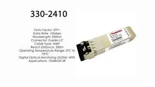 330-2410  | Dell Compatible 10GBase-SR SFP+ 850nm 300m MMF