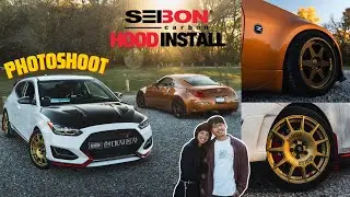 VELOSTER N seibon hood install, photoshoot