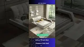 Luxury Smart Bed: Genuine Leather Parent-Child Bed #shorts