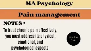 How psychologists can help with pain management ।। MA Notes ।। pain management in psychology ।।