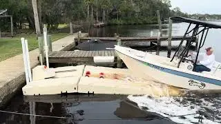 Wave Armor Pro170 drive on boat port installed by Maui Docks in Florida 