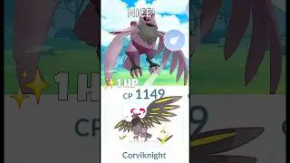 1 HP✨️Shiny Corviknight Destroy Grunt By Help in Pokemon GO