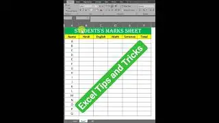 Excel Tips and Tricks #ytshorts #computer #education #shorts #shortsfeed #tricks #shortvideo