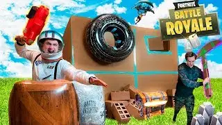FORTNITE IN REAL LIFE BOX FORT!! 📦⛏Fortnite Nerf War Challenge!
