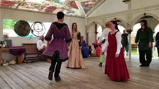 Dancing at Casa Bardicci, Pennsic 2018