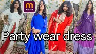 😍Huge Meesho Designer Party Wear Dress / long anarkali kurti duppta set and stunning long gown dress