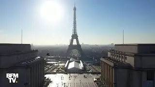 Ces images de drone montrent Paris vu du ciel